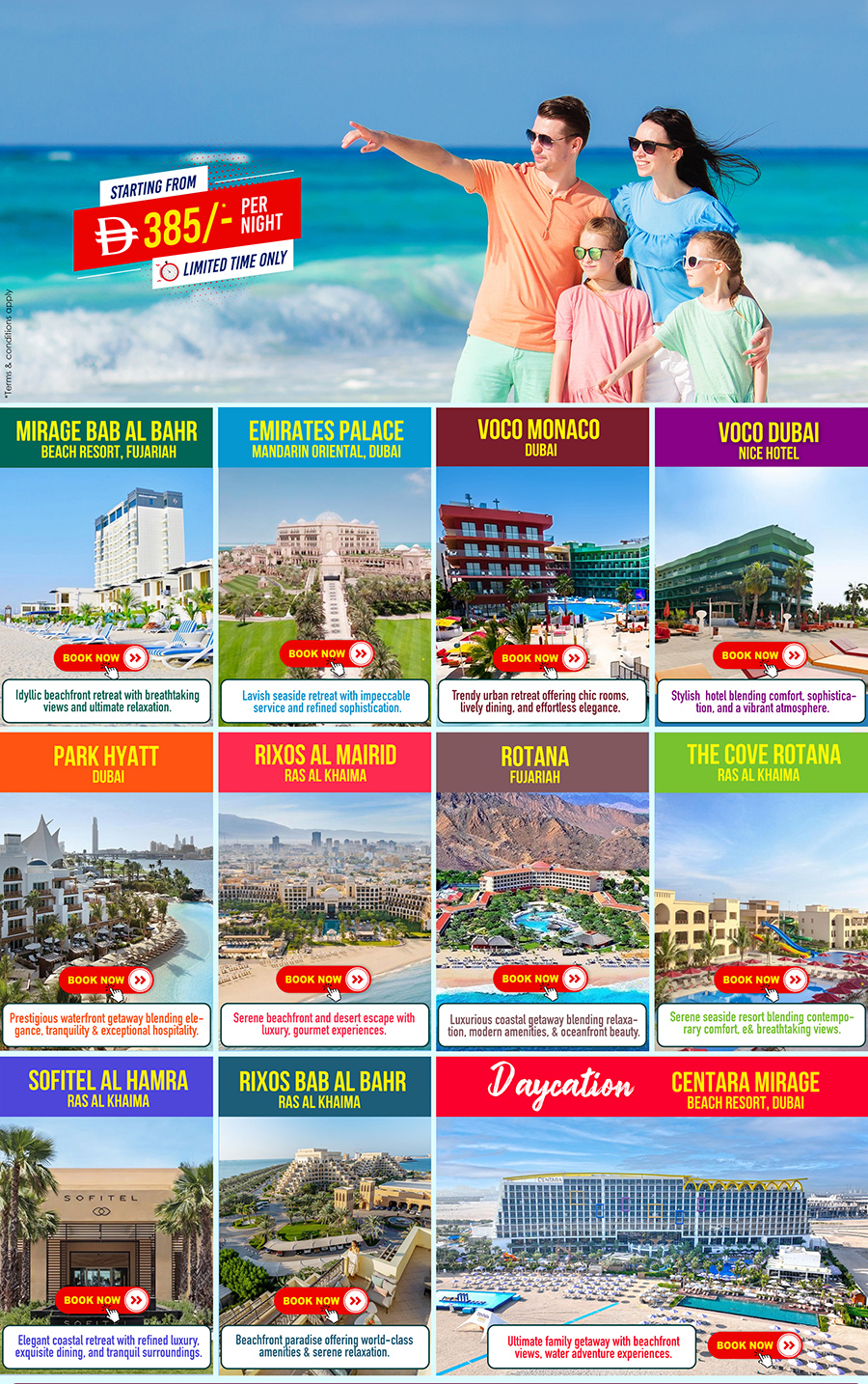 Affordable Staycation deals from Dubai, UAE